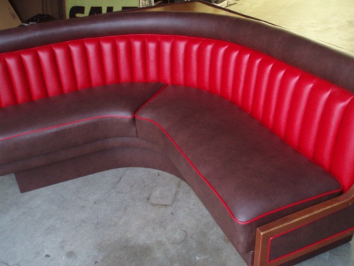 Custom Booth Re-Upholstered